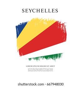 Vector illustration design of the Republic of Seychelles flag layout