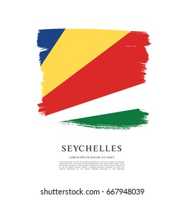 Vector illustration design of the Republic of Seychelles flag layout