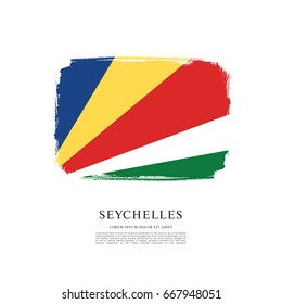 Vector illustration design of the Republic of Seychelles flag layout