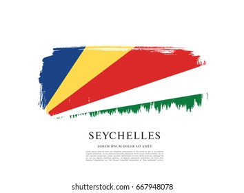 Vector illustration design of the Republic of Seychelles flag layout