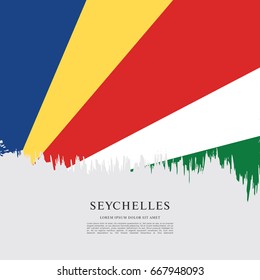 Vector illustration design of the Republic of Seychelles flag layout