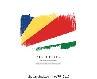 Vector illustration design of the Republic of Seychelles flag layout