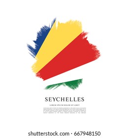Vector illustration design of the Republic of Seychelles flag layout