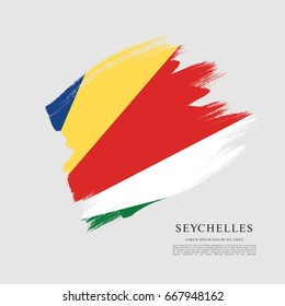 Vector illustration design of the Republic of Seychelles flag layout