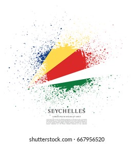 Vector illustration design of the Republic of Seychelles flag