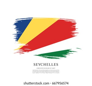 Vector illustration design of the Republic of Seychelles flag