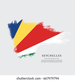 Vector illustration design of the Republic of Seychelles flag