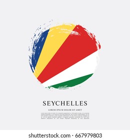 Vector illustration design of the Republic of Seychelles flag