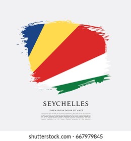 Vector illustration design of the Republic of Seychelles flag