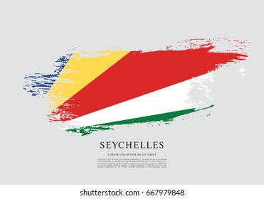 Vector illustration design of the Republic of Seychelles flag