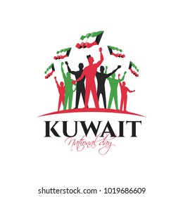 vector illustration. design of the schedule for the holidays of Kuwait. The 25th day is the national holiday, the day of independence. February 26 is the day of liberation of Kuwait vector