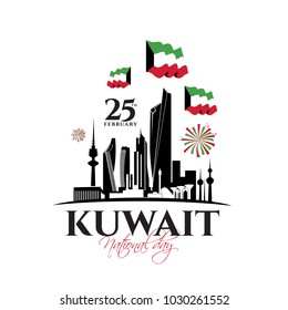 vector illustration. design of the schedule for the holidays of Kuwait. The 25th day is the national holiday, the day of independence. February 26 is the day of liberation of Kuwait. vector illustration. design of the schedule for the holidays of Kuwait. The 25th day is the national holiday, the day of independence. February 26 is the day of liberation of Kuwait.
