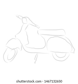 vector illustration design for a scooter with white background