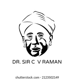 vector illustration design and sir chandrasekhara venkata Raman suitable for school graduation events from national science