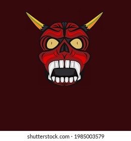 Vector illustration of design skull mask