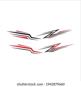 diseño de ilustraciones vectoriales de pegatinas para cuerpos de automóviles y yates