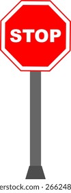 Design de ilustração vetorial do ícone STOP para sinais de estrada 