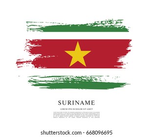 Vector illustration design of Suriname flag