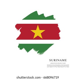 Vector illustration design of Suriname flag