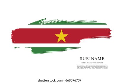 Vector illustration design of Suriname flag