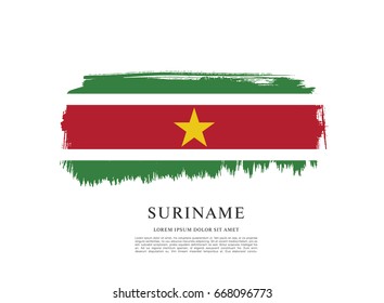 Vector illustration design of Suriname flag