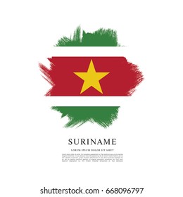 Vector illustration design of Suriname flag