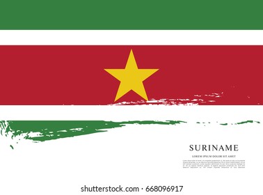 Vector illustration design of Suriname flag