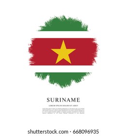 Vector illustration design of Suriname flag