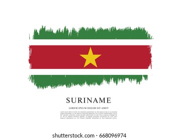 Vector illustration design of Suriname flag