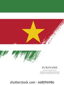 Vector illustration design of Suriname flag