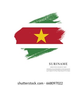 Vector illustration design of Suriname flag