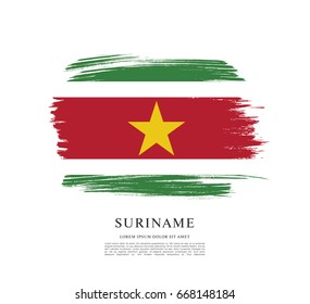 Vector illustration design of Suriname flag