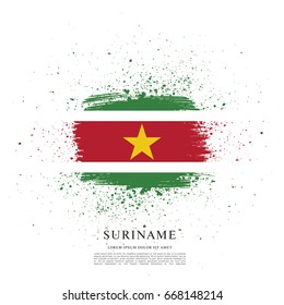 Vector illustration design of Suriname flag