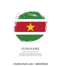 Vector illustration design of Suriname flag