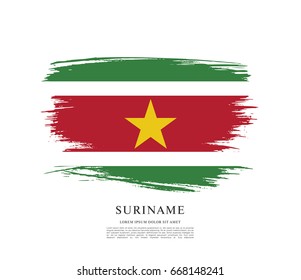Vector illustration design of Suriname flag