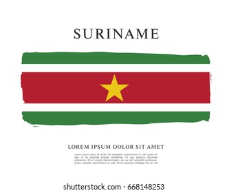 Vector illustration design of Suriname flag