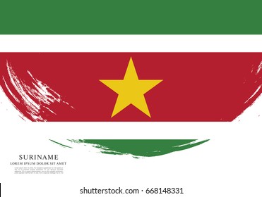 Vector illustration design of Suriname flag