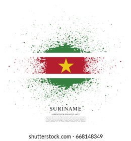 Vector illustration design of Suriname flag