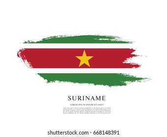 Vector illustration design of Suriname flag