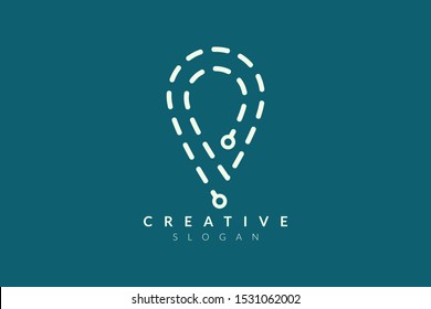Vector illustration design of symbol position position. Minimalist and simple logo, flat style, modern icon and symbol