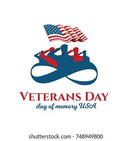 vector illustration. design template for the holiday United States of America Veterans Day on November 11 we will remember and never will forget, graphic design elements for posters and flyers. 