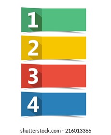 Vector illustration design template with numbered labels