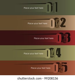 vector illustration of Design template numbered banners