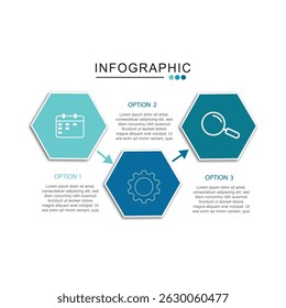 Plantilla de diseño de Ilustración vectorial con 3 opciones o pasos