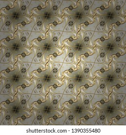 Vector illustration. For design textiles, paper, wallpaper. Vector illustration. Seamless. Elements in neutral, gray and beige colors. Oriental style. Floral vintage seamless pattern. Art.