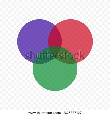 Vector illustration design of three circles, for website, UI, app.