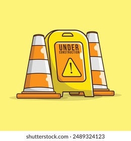 "Vector illustration design of traffic equipment and road signs"