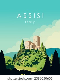 Vector illustration. Design for travel poster, guidebook, postcard. Travel, tourism, adventure.