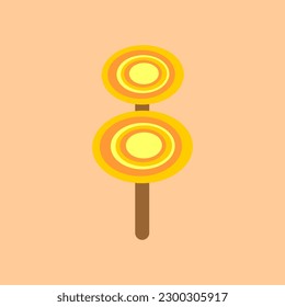 Vector illustration design of a tree with a pattern of two circles