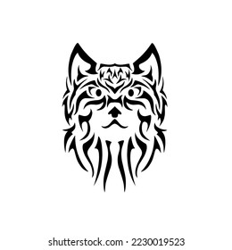 vector illustration design tribal cat face